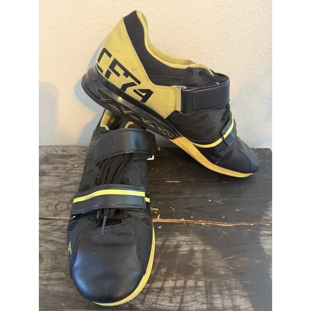 Reebok 600501 Crossfit CF74 Power Lifting Weight Black Yellow Mens US 10